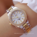 BS Watch 1258 Ladies Top Brand Luxury Wrist Watches Dress Gold Women Crystal Diamond Stainless Steel Watch